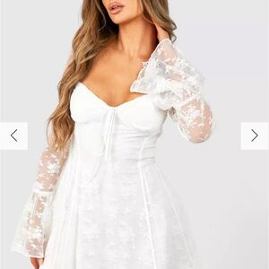 Elegant White Lace Dress